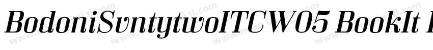BodoniSvntytwoITCW05 BookIt Regular字体转换